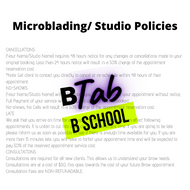 MICROBLADING STUDIO POLICIES